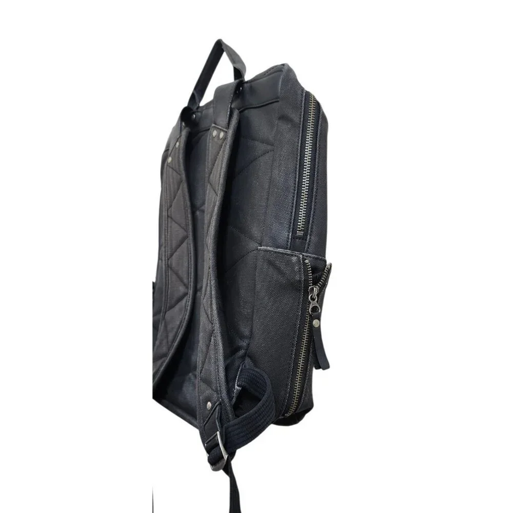 Timbuk2 Authority Laptop Backpack Deluxe Black Leather Vinyl